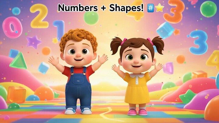 🥇 Numbers and Shapes with Leo & Mia! 🔢⭐ | Learn to Count | Kids Learning | Phonics for Kids