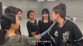 스우파 파이널 연습중인 원밀리언에 깜짝 방문한 효진초이