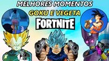OS MELHORES MOMENTOS DE GOKU E VEGETA NO FORTNITE!!! - Dragon Ball X Fortnite