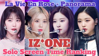 IZ*ONE SOLO SCREEN-TIME RANKING IN EACH KOREAN MUSIC VIDEOS (La Vie En Rose - Panorama)