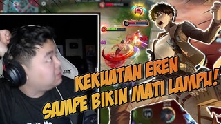 SKIN YIN EREN KEREN PARAH !! JADI TITAN CUOOKK !! SAMPE MATI LAMPU....#MLBB