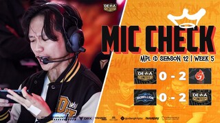 TERPURUK & BANGKIT DI WEEK 5 | MIC CHECK & VLOG MPL ID SEASON 12