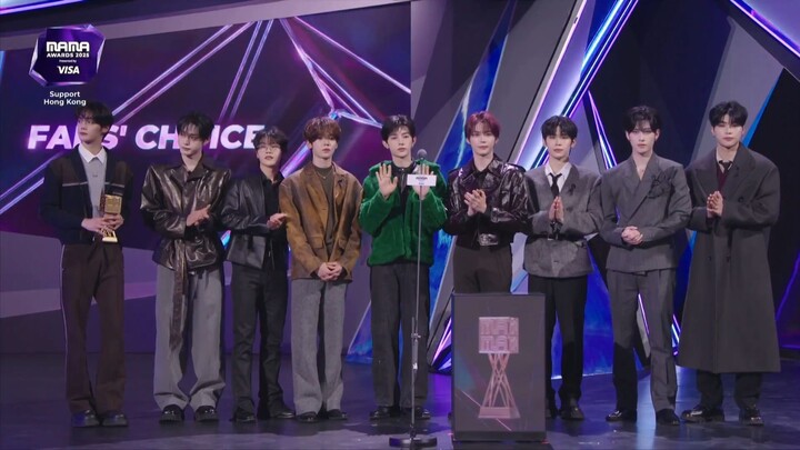 ZEROBASEONE Fans' Choice Male Top 10 Award Speech | MAMA 2025