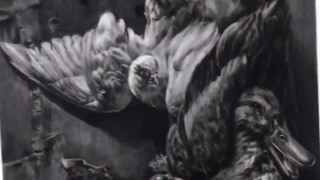 美术生撕纸胶带激动围观瞬间！