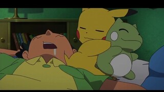 Pikachu menggunakan 100.000 volt untuk membangunkan Ash