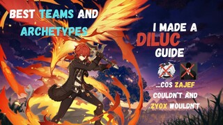 Best Diluc Guide on YouTube! Artifacts, Weapons and Mainstream Team Archetypes!