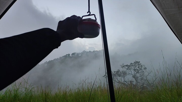 camping in heavy rain