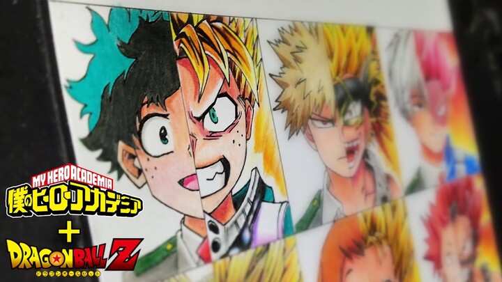 Drawing My Hero Academia in Super Saiyan SSJ Mode | 僕のヒーローアカデミア | diArt