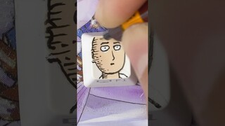 #saitama de #onepunchman sur mon #customkeyboard 👊 #posca #manga #1punchman #custompaint