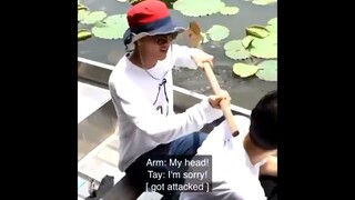 Alert!! Please kindly stay at least 3 feet away from P'Tay! 😄😄😄 #tawan_v