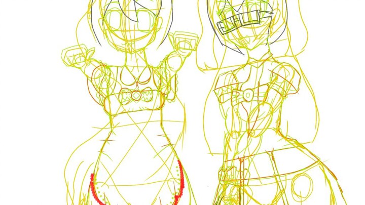 ポニテールミク＆ツインテール眼鏡ルカ