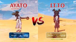 Itto vs Ayato!! Which one is better? gameplay COMPARISON