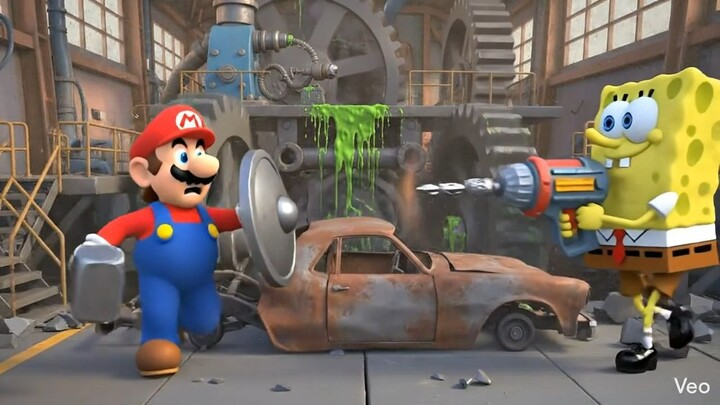 action - spongebob - super - mario