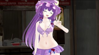 Bagaimana bisa ada toko ramen yang dijalankan oleh Patchouli yang memakai baju renang! Tapi itu juga