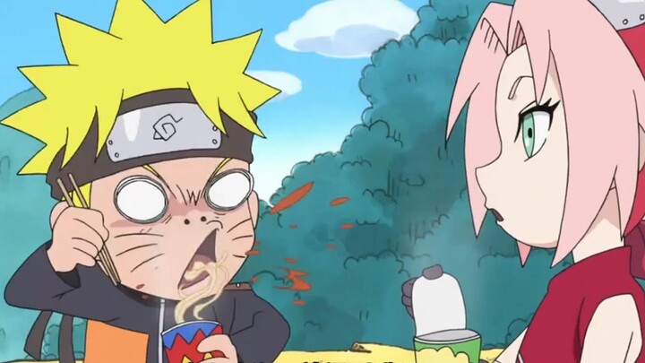 Naruto burned his mouth with instant noodles and used Rasengan to cool them down