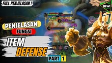 penjelasan fungsi item defense part 1 || MLBB/MOBILE LEGENDS