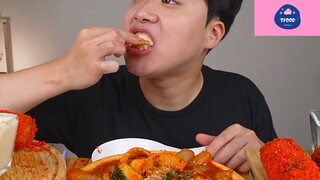 Mukbang mì cay và cơm cuộn Hàn Quốc phần 3 #anngon