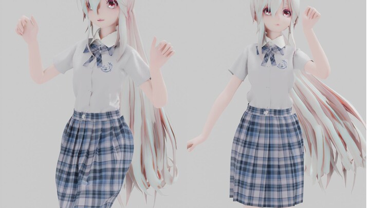 [Fabric|Weak MMD] Who doesn't love this JK girl? (＾－＾)