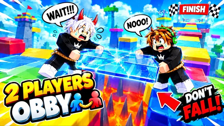 ROBLOX BUT I Tried the HARDEST 2 Player Obby! 😱