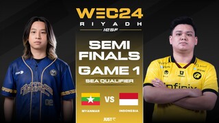 MYANMAR vs INDONESIA GAME 1 SEMI FINALS IESF SEA QUALIFIERS | MYA vs ID