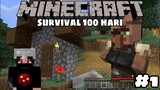 Minecraft Survival 100 Hari (1-5) | awal yang sangat hoki bege