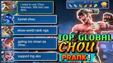 CHOU Top Global Prank | Rank Game | Mobile Legends | Josh Ty_V