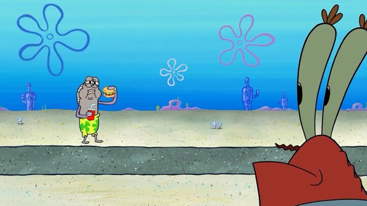 The Krusty Krab is packed with customers, some would rather eat poop than a Krabby Patty