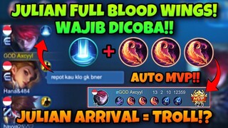 Sakitnya Damage Julian Build Full Blood Wings❗️Pakai Spell Arrival Mau Direport Malah Dapet Mvp😱