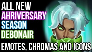 All New Debonair, Ahriversary And Season Emotes, Chromas And Icons