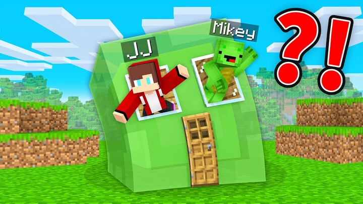 Mikey and JJ Found a SLIME HOUSE in Minecraft (Maizen)