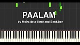 Paalam by Moira dela Torre and Ben&Ben (Piano Synthesia Tutorial - Intermediate) with music sheet