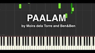 Paalam by Moira dela Torre and Ben&Ben (Piano Synthesia Tutorial - Intermediate) with music sheet