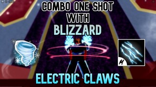 Chuyên mục One Shot Combo với skills : Blizzard và Electric Claws - Blox Fruits gameplay