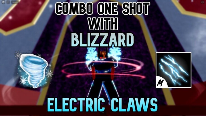 Chuyên mục One Shot Combo với skills : Blizzard và Electric Claws - Blox Fruits gameplay