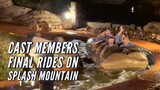 Cast Members Final Rides on Splash Mountain at Magic Kingdom