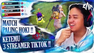 Match Paling Hoki, Ketemu 3 Streamer TikTok !!, Kapten Banta*i 2 Kali | PUBG Mobile Indonesia