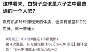 这样看来，白胡子应该是六子之中最普通的一个人吧？。海贼王！