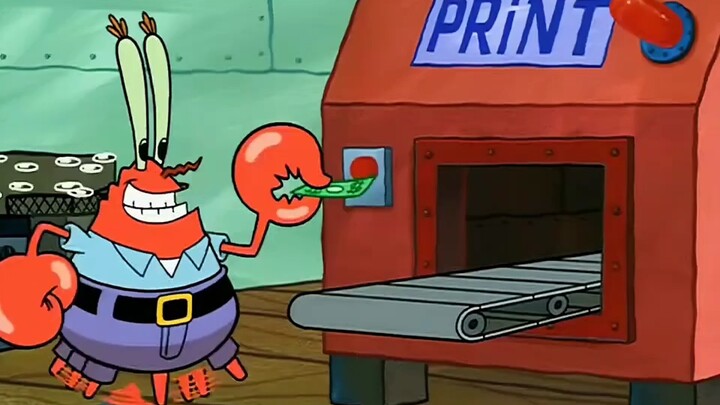 Bos Kepiting udah mulai cetak uang kertas?