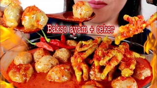 ASMR BAKSO AYAM  CEKER PEDESNYA GAK KIRA KIRA | ASMR MUKBANG INDONESIA