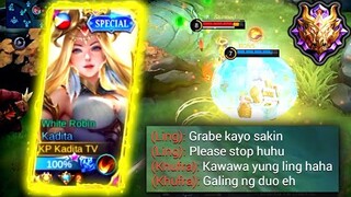 TOP 1 GLOBAL KADITA AND TOP 1 LOCAL JOHNSON BULLIED LING AND KHUFRA, HARLEY IN RANKED GAME?! | MLBB