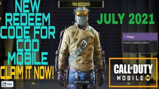 *July 2021* Call Of Duty Mobile New Redeem Code | Cod Mobile Redeem Code