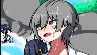 Zhe and Ya were flirting in the front, while the younger sister and her teammates were fighting to t