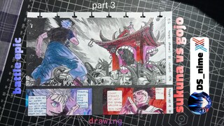 drawing battle epic sukuna vs gojo😱🔥