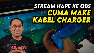 Tutorial Streaming Hape Ke OBS Dengan Kabel Charger (SCRCPY)