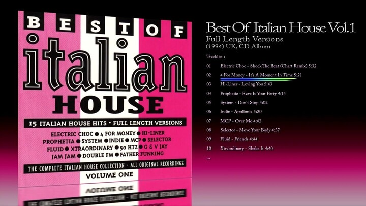 Best Of Italian House Vol.1 (1994) Full Length Versions, Various [CD Album]