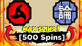 Trying to get ITACHI'S SHARINGAN & PAPER Genkai WITH MAX SPINS | SHINOBI LIFE 2