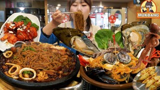 추운날 먹으면 더 맛있는 돌판짜장과 해물 듬뿍 항아리짬뽕 먹방 | 수원 인계동 짜마, 깐쇼새우, 짜장면, 군만두 Mukbang