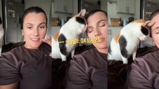 当我唱起歌，就会和我贴贴的猫猫