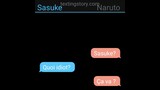 Naruto envoie des SMS à Sasuke et Sakura