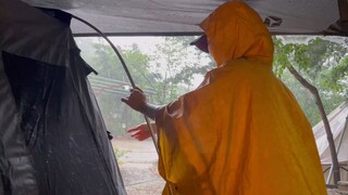 How to camp on a rainy day with a hole in the sky